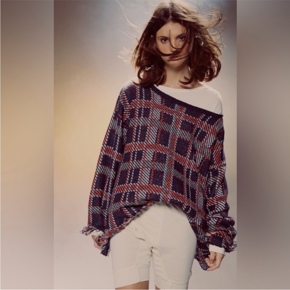 Wildfox white label plaid lenon sweater knit Xsml - Picture 11 of 11